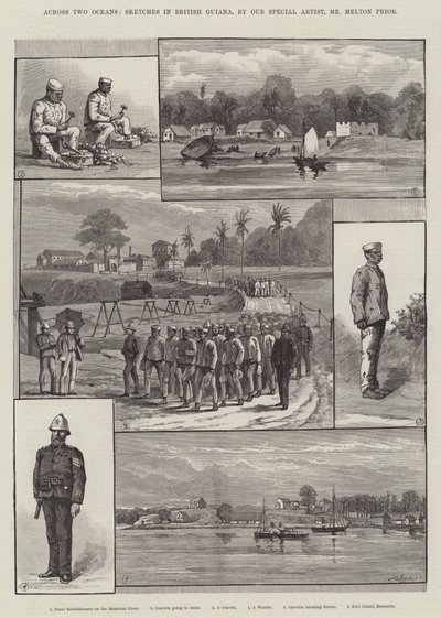 Across Two Oceans, Sketches in British Guiana by Melton Prior